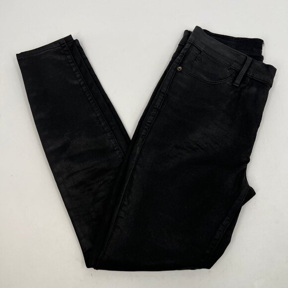 Frame Denim Black Coated Skinny Jeans | Size 25 - Picture 2 of 9